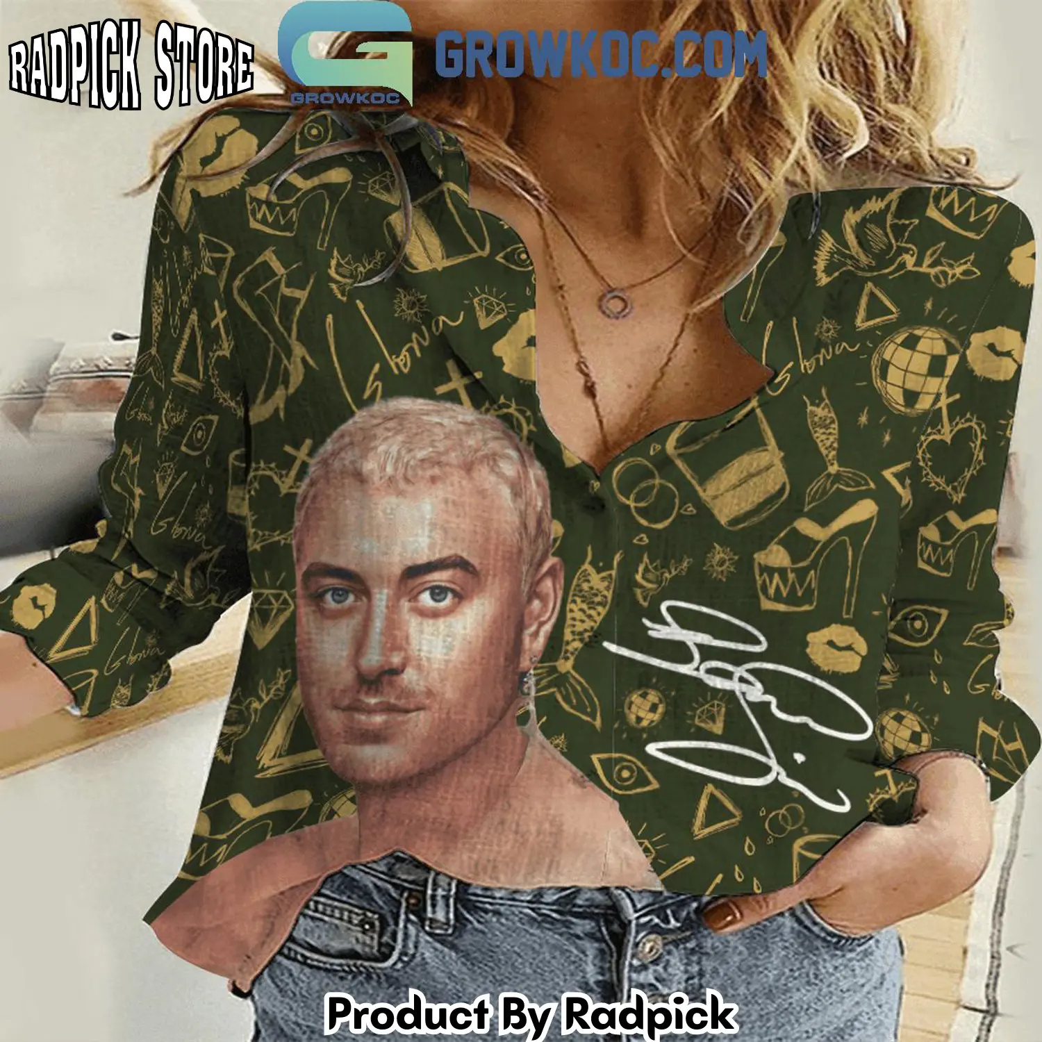 Radpick sam smith green version im not the only one summer casual shi rp662186